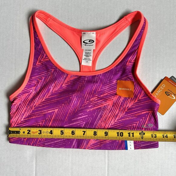 Champion C9 Power Core Reversible Compression Sports Bra Women’s L Purple Orange - Picture 6 of 7
